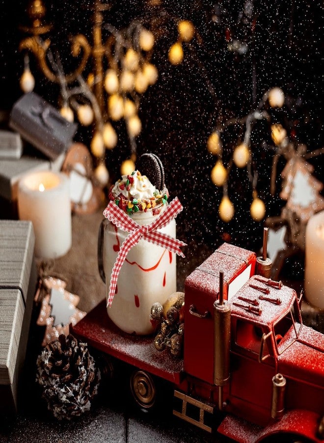 سكويشي لفتان من الشريط، شريط بنقشة مربعات غينغهام لتغليف الهدايا، والمشاريع اليدوية، وديكور المنزل، وإكسسوارات الشعر، وشرائط حمراء وزرقاء للأعمال الحرفية وباقات الزهور. - Image 2